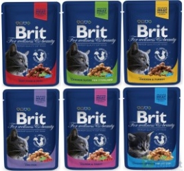 Brit Premium Premium klasės konservai katėms maišeliuose mix