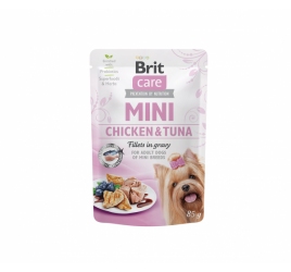 Brit Care Mini kons. šunims maiš. Chicken&Tuna fillets in gravy 24x85g