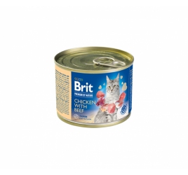 Brit Premium by Nature kons. katėms Chicken with Beef 6x200g