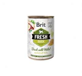 Brit Fresh kons. šunims Duck&Millet 6x 400g